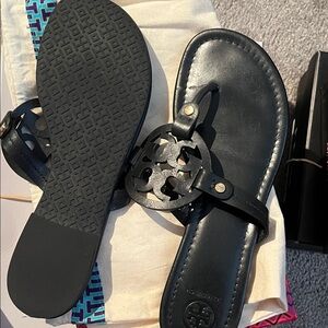 Tory Burch Black Leather Sandals